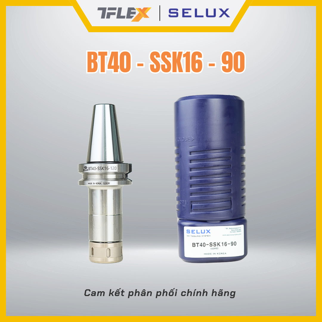  Bầu kẹp dao collet CNC BT40 SSK10/16 (90/120) - Selux 