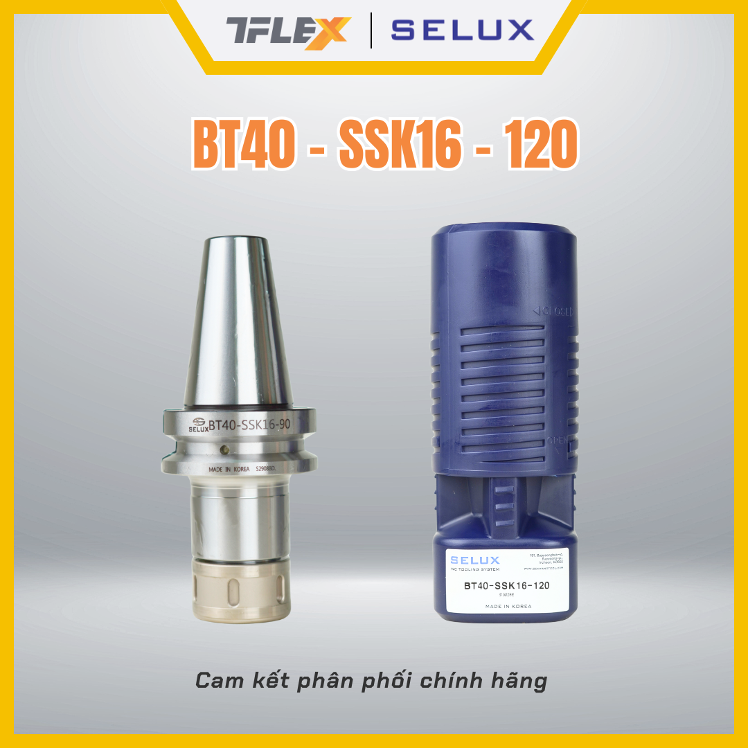  Bầu kẹp dao collet CNC BT40 SSK10/16 (90/120) - Selux 