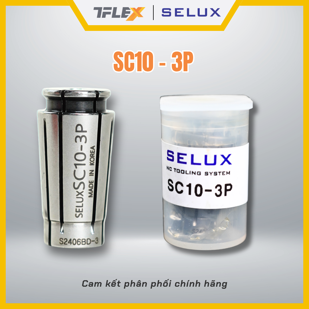  Collet kẹp dao phay CNC SC10 bản P (3P/4P/6P/8P/10P) - Selux 