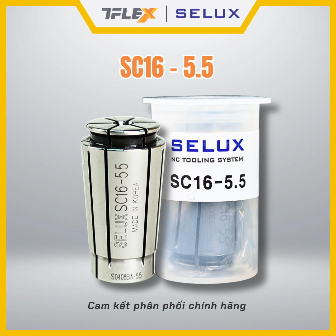  Collet kẹp dao phay CNC SC16 (3-16) - Selux 