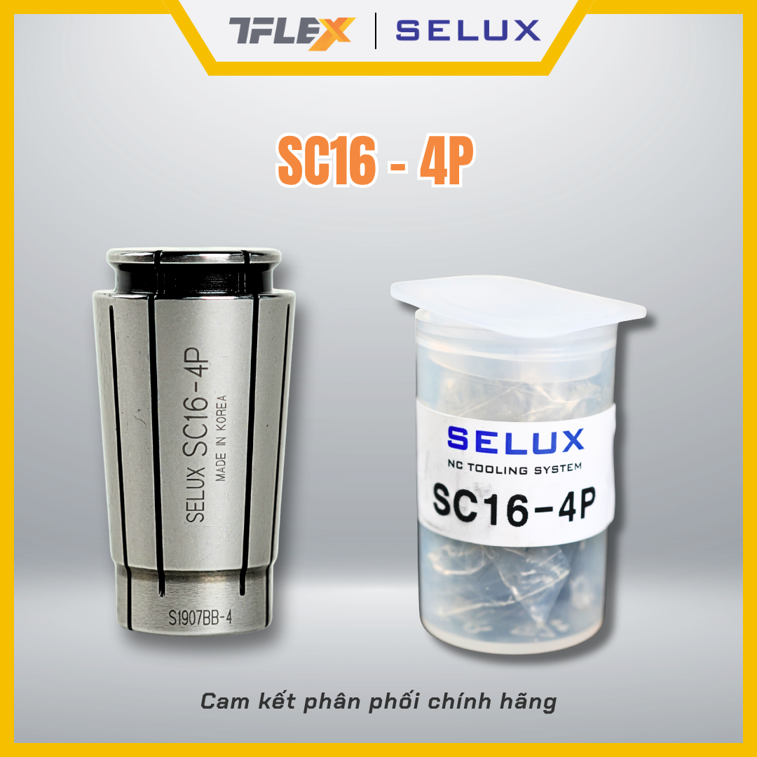  Collet kẹp dao phay CNC SC16 bản P (3P/4P/6P/8P/10P) - Selux 