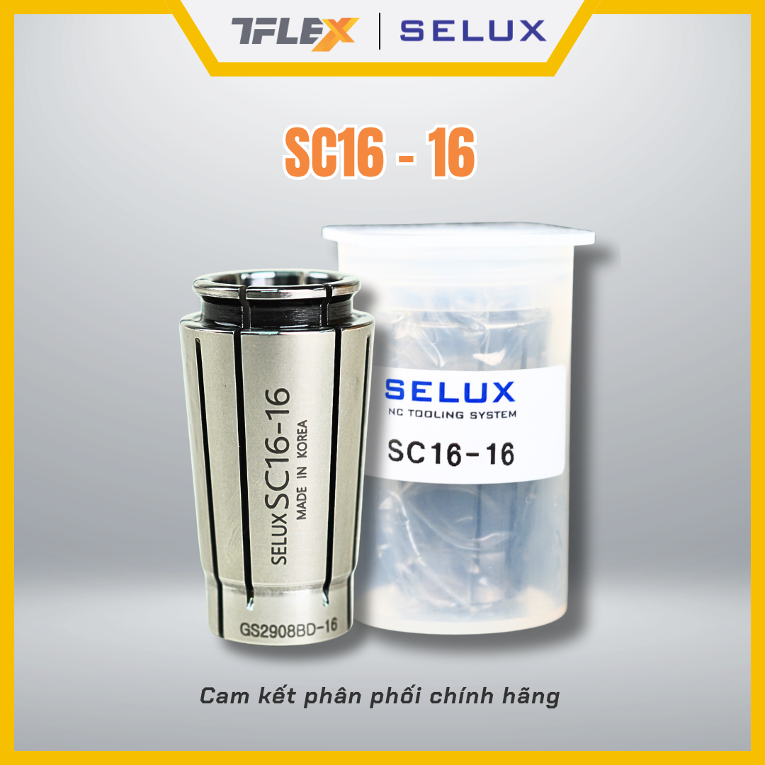 Collet kẹp dao phay CNC SC16 (3-16) - Selux 