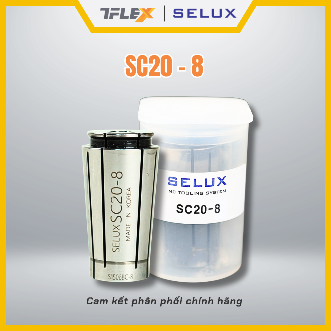  Collet kẹp dao phay CNC SC20 (4/6/8/10/12/16/20) - Selux 