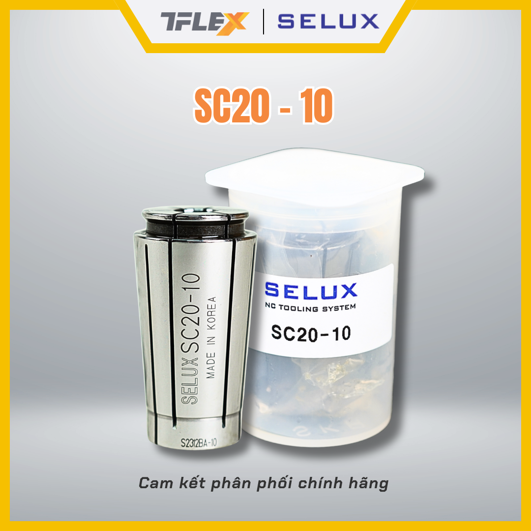  Collet kẹp dao phay CNC SC20 (4/6/8/10/12/16/20) - Selux 