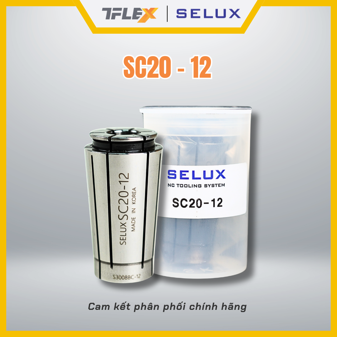  Collet kẹp dao phay CNC SC20 (4/6/8/10/12/16/20) - Selux 