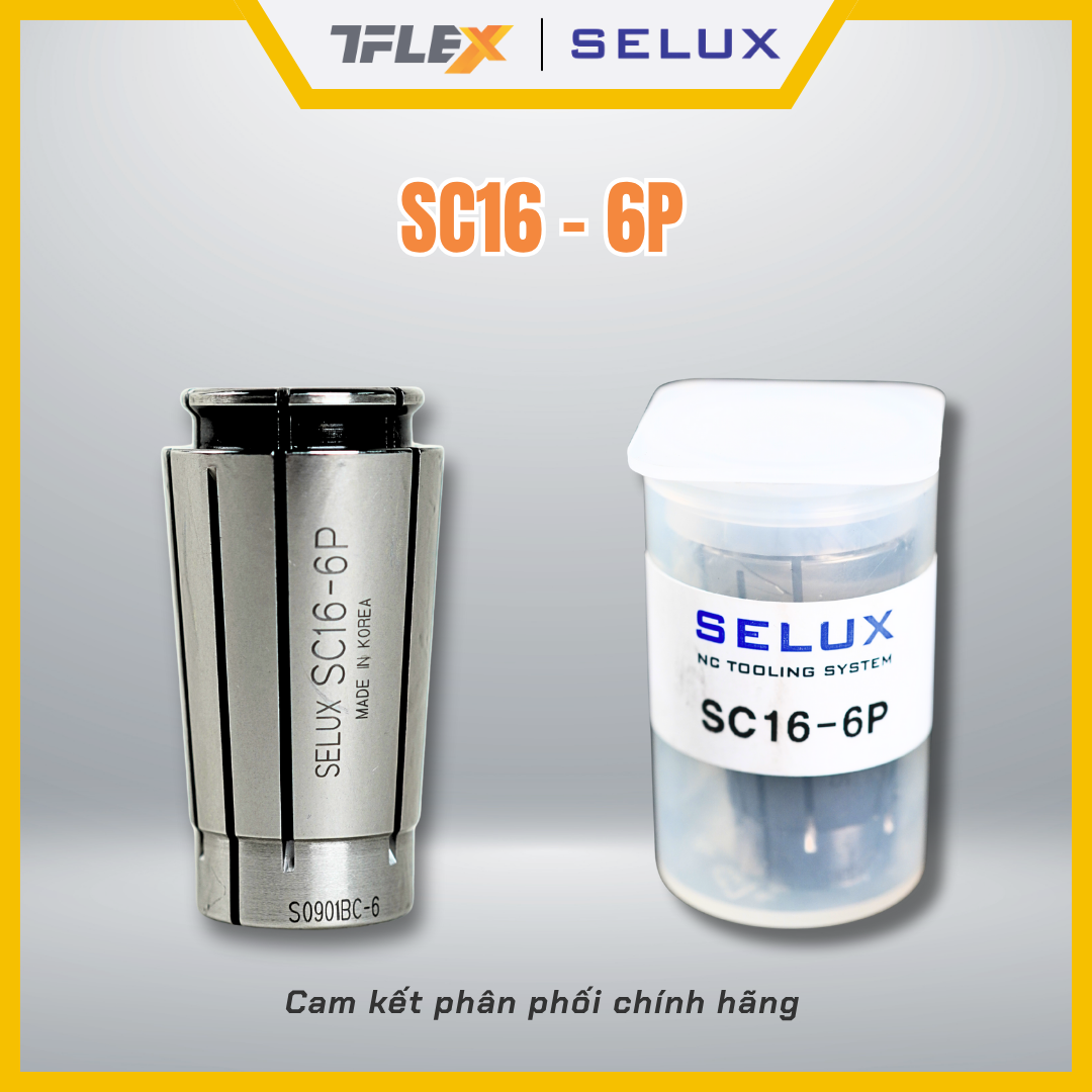  Collet kẹp dao phay CNC SC16 bản P (3P/4P/6P/8P/10P) - Selux 