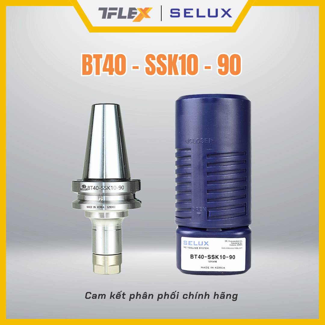  Bầu kẹp dao collet CNC BT40 SSK10/16 (90/120) - Selux 