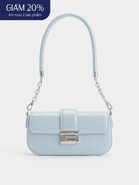 Túi Đeo Vai Đai Ngang C Chic Size 21 - Xanh Ghi