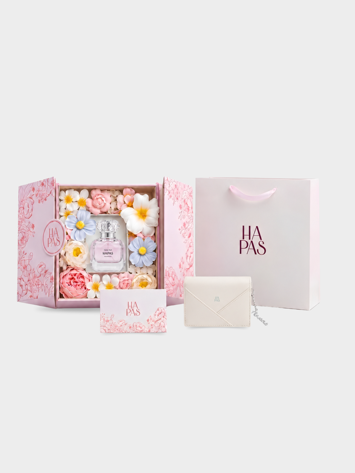 Combo Quà Tặng Nước Hoa Candy Hush 50ml x Ví Darling - Trắng