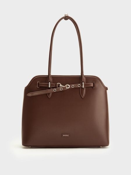 Túi Tote Đai Móc Amee Size 35 - Nâu