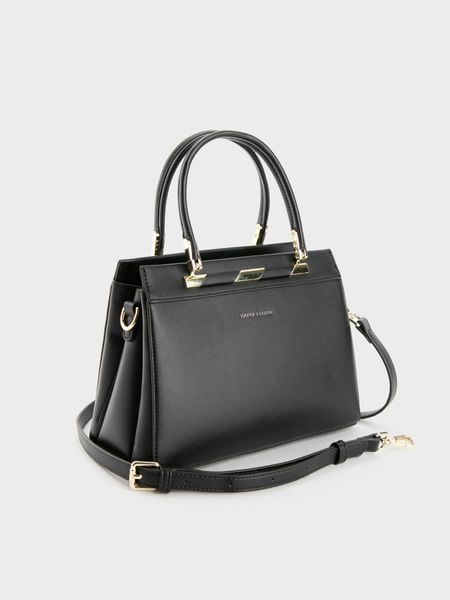 Túi Xách Tay Classic Thanh Ngang Size 27 - Đen