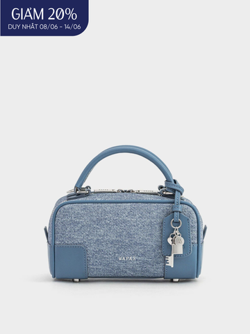 Túi Xách Tay Mini Dáng Hộp Lock Chic Size 19 - Jean