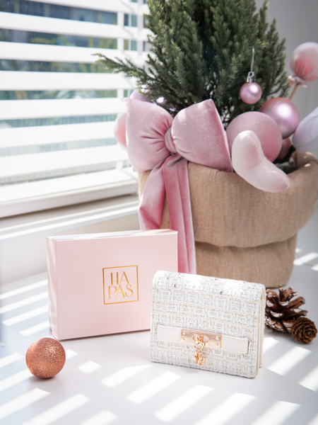 Ví Ngắn Đai Ngang Jody Sz 11 - Trắng Tweed