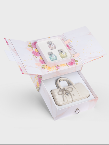 Bộ Quà Tặng Túi Xách Tidy Hộp Yêu Yêu - Trắng