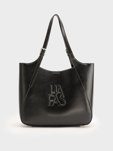 Túi Tote Dập Nổi Camel Size 33 - Đen