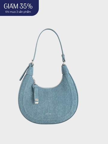 Túi Đeo Vai Hobo Dập Nổi Line Embossed - Jean