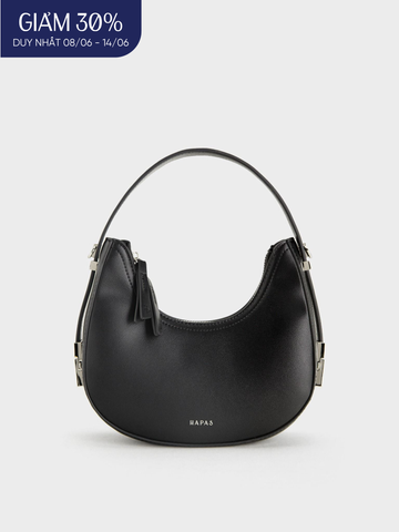 Túi Đeo Vai Hobo Đáy Tròn Size 22 - Đen