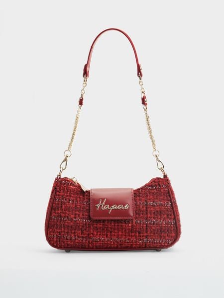 Túi Đeo Vai Logo Cách Điệu Monet Size 24 - Đỏ Tweed