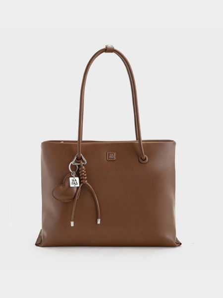 Túi Tote Quai Tròn Hearty Size 35 - Nâu
