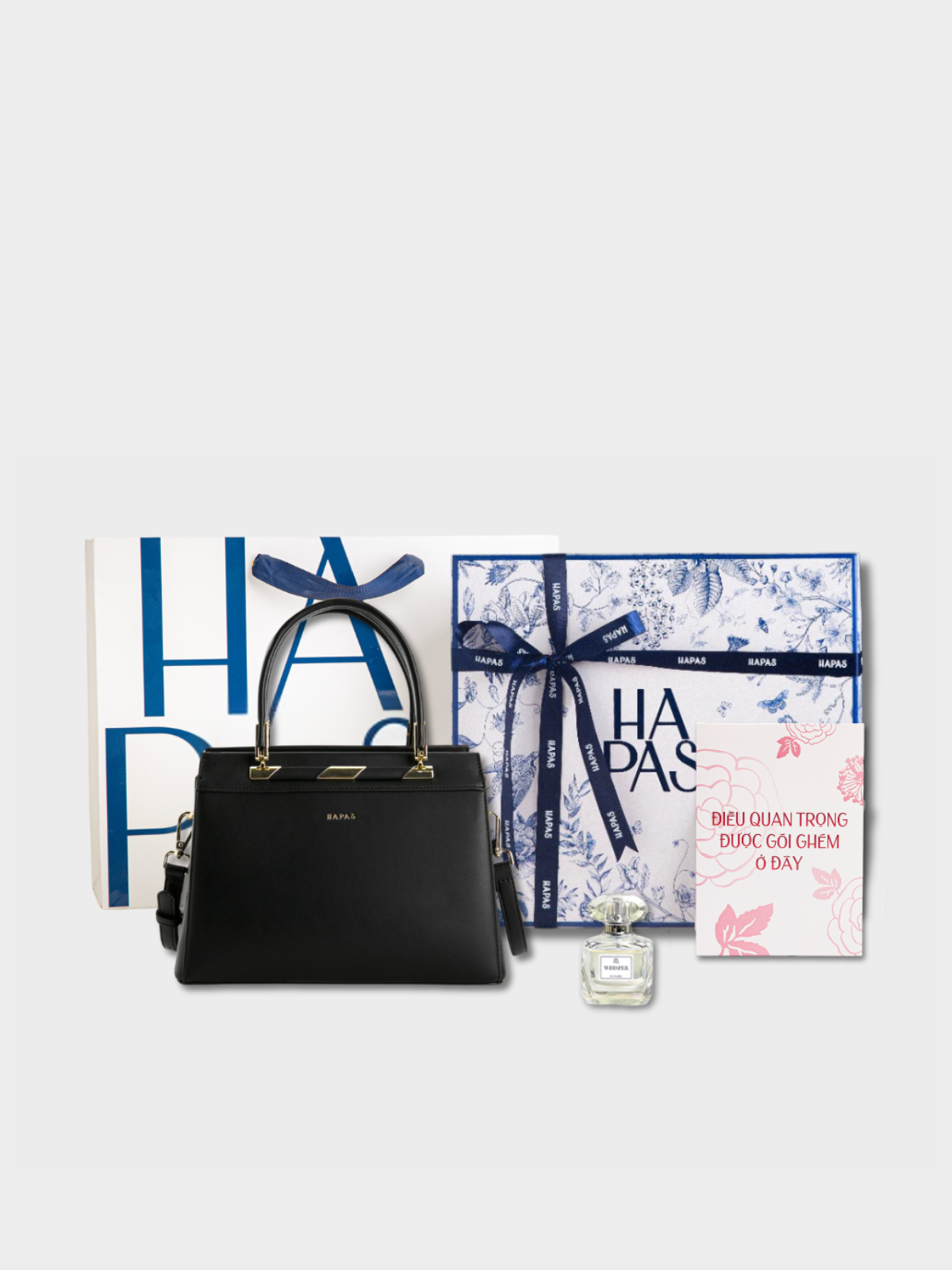  Bộ Quà Tặng Mini Túi Xách Thanh Ngang Đen x Nước Hoa 