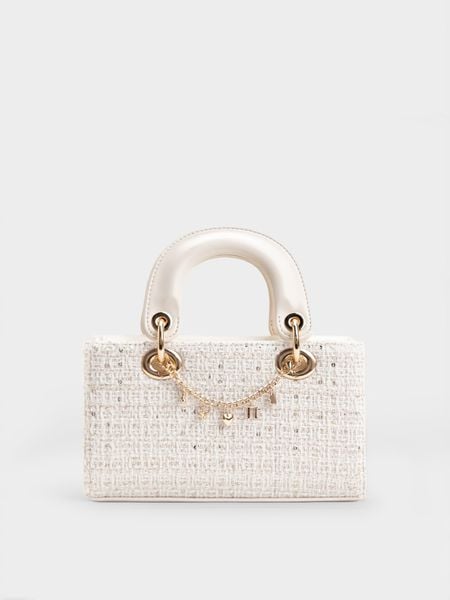 TXT Quai Đôi Dáng Hộp Quinx Sz 20 - Trắng Tweed