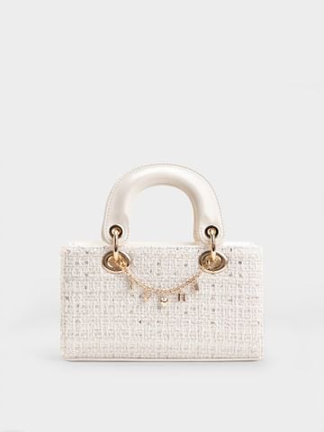 TXT Quai Đôi Dáng Hộp Quinx Sz 20 - Trắng Tweed