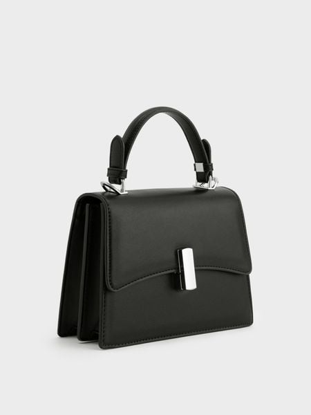 Túi Xách Tay Quai Xách Da Mịn Size 19 - Đen