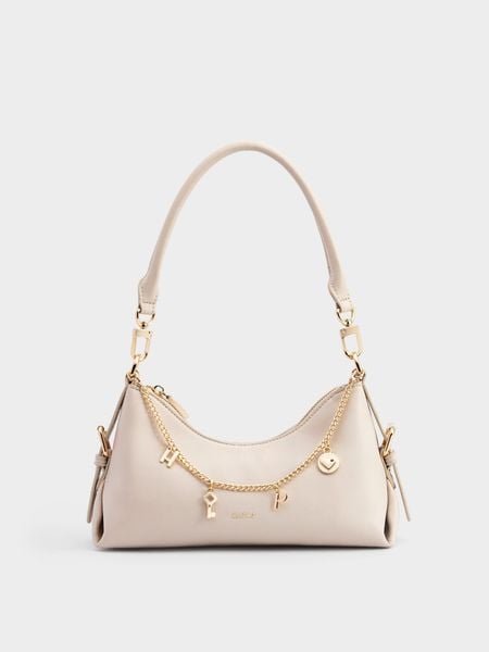 Túi Đeo Vai Ruby Lock Charm Size 26 - Kem