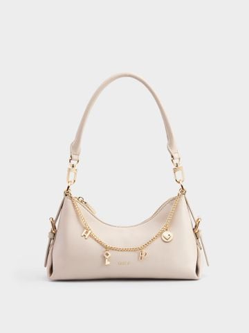 Túi Đeo Vai Ruby Lock Charm Size 26 - Kem