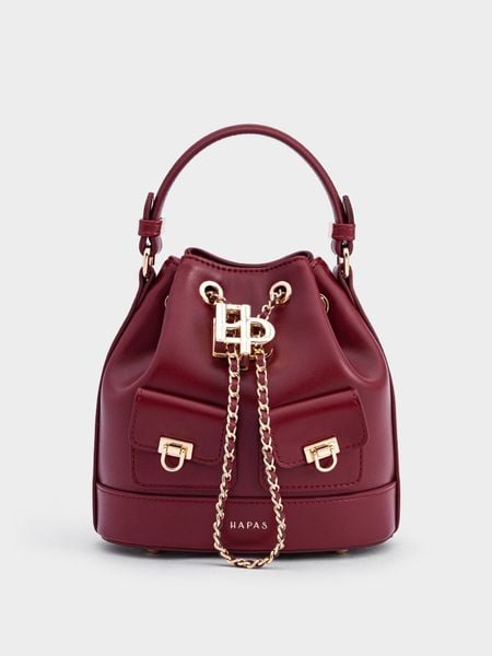 Túi Xách Tay Dáng Bucket Vera Size 16 - Đỏ