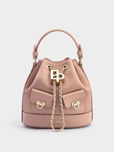 Túi Xách Tay Dáng Bucket Vera Size 16 - Hồng