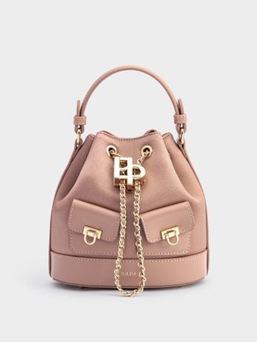 Túi Xách Tay Dáng Bucket Vera Size 16 - Hồng