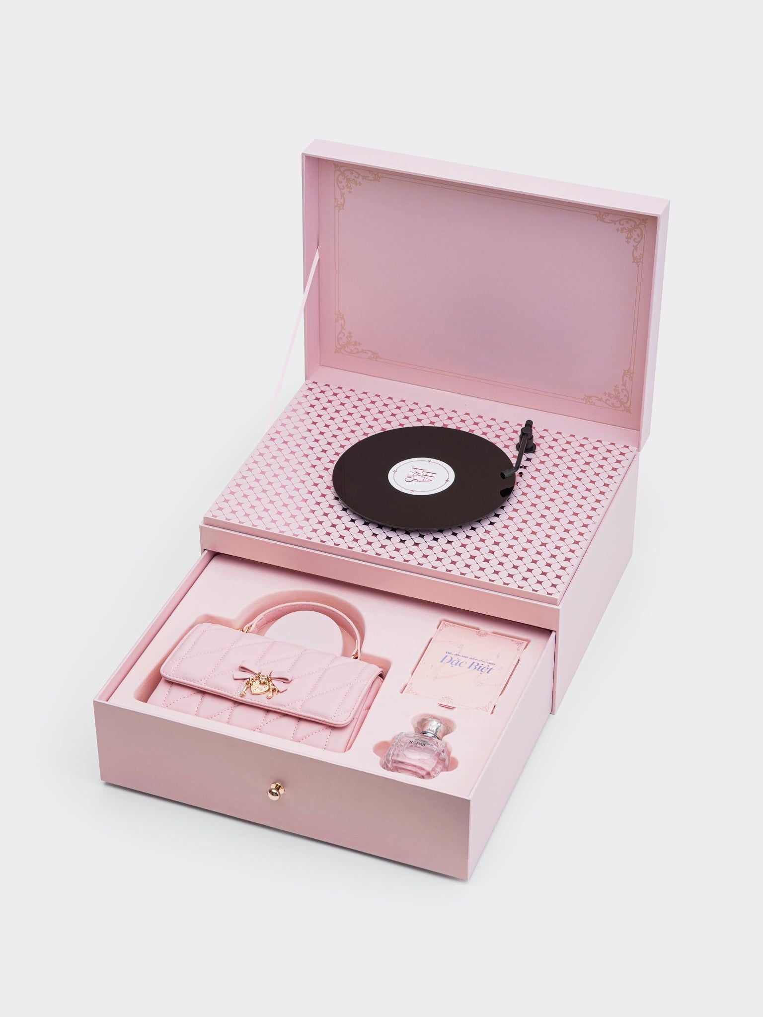  Bộ Quà Tặng Túi Xách Sweetie Bow Charm Hộp Thơm Phức 