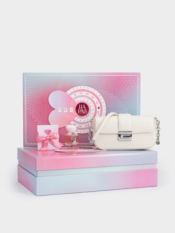 Bộ Quà Tặng Túi Xách C Chic Hộp Dịu Dàng 2026 - Trắng