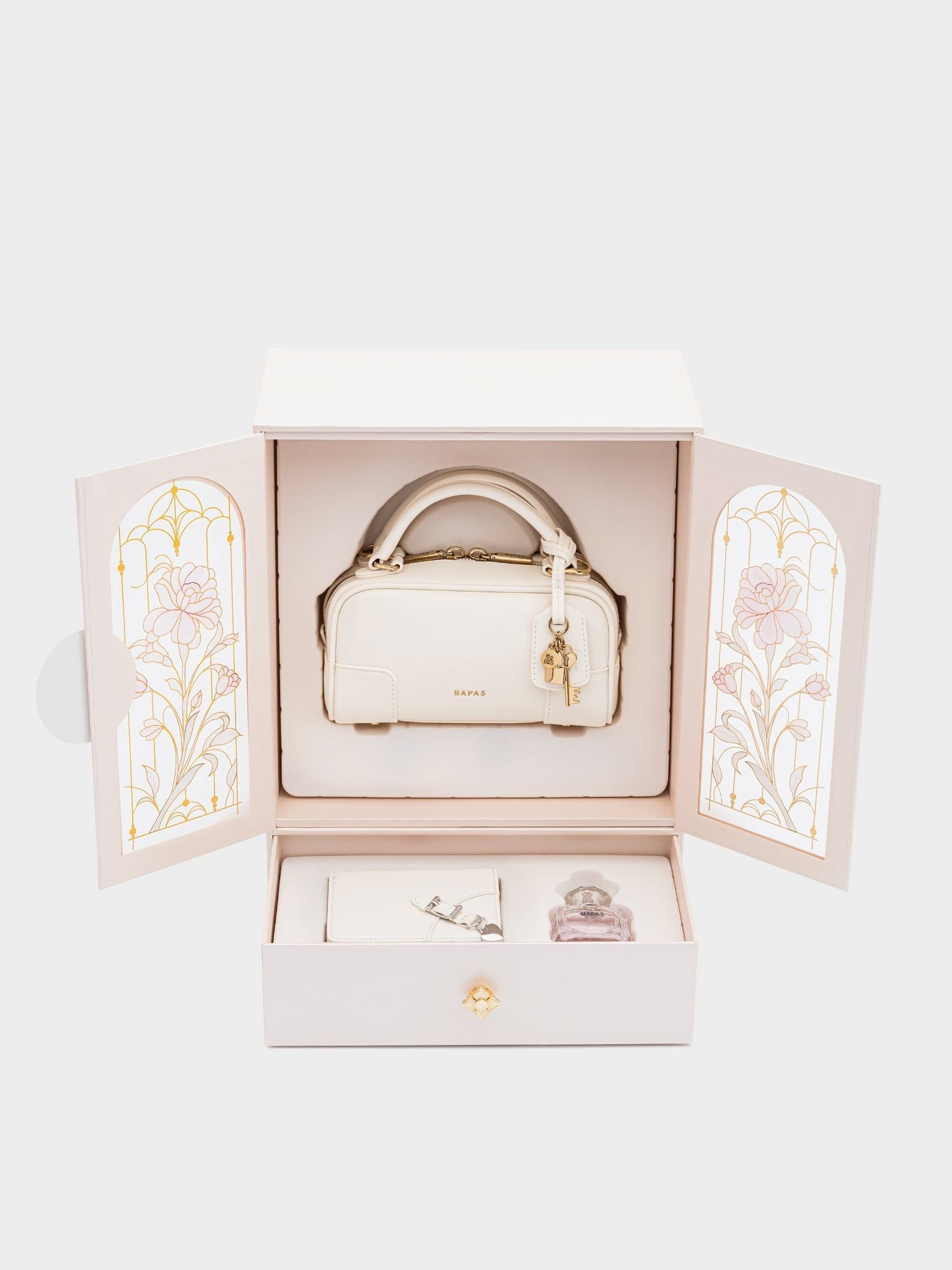Bộ Quà Tặng Túi Xách Lock Chic Hộp Nàng Thơ - Kem