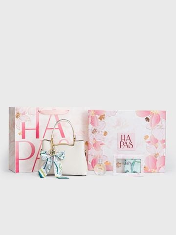 Bộ Quà Tặng Túi Xách Tag G Hộp Chân Thành 2026 - Trắng