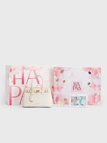 Bộ Quà Tặng Túi Xách Elent Hộp Thương Yêu 2026 - Kem