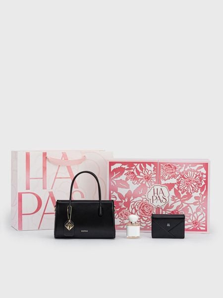 Bộ Quà Tặng Túi Xách Phủ Màu Hộp Thân Thương 2026 - Đen