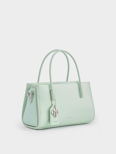 Túi Xách Tay Phủ Màu Tag Vuông Size 21 - Xanh Mint