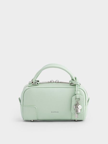 Túi Xách Tay Mini Dáng Hộp Lock Chic Size 19 - Xanh Mint