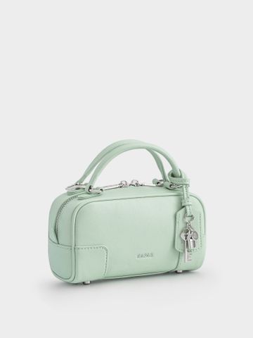 Túi Xách Tay Mini Dáng Hộp Lock Chic Size 19 - Xanh Mint