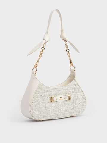 Túi Đeo Vai Hobo Quai Nơ Mavie Size 24 - Đỏ Tweed