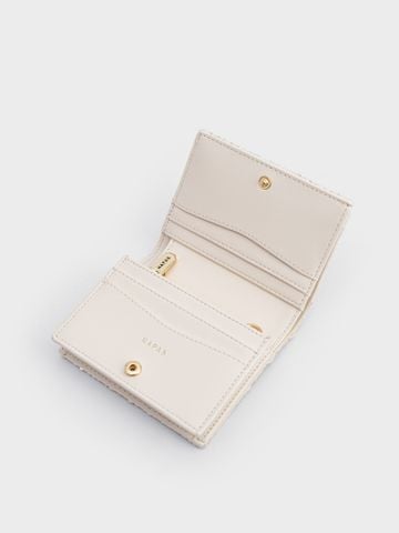 Ví Ngắn Đai Ngang Jody Size 11 - Trắng Tweed