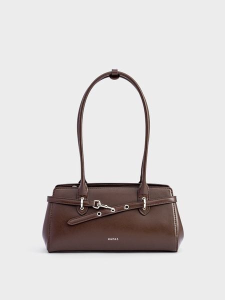 Túi Đeo Vai Đai Móc Cross Band Size 27 - Nâu đậm