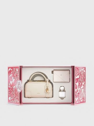 Bộ Quà Tặng Túi Xách Lock Chic Hộp Thương Thương 2026 - Kem