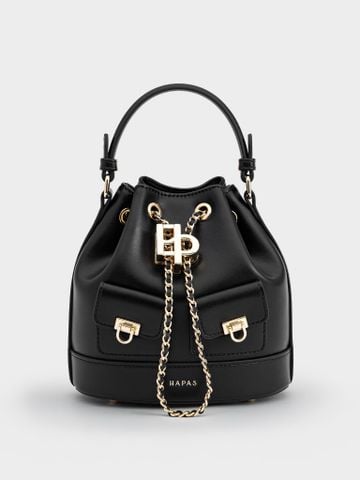 Túi Xách Tay Dáng Bucket Vera Size 16 - Đen