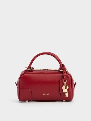 Túi Mini Dáng Hộp Lock Chic Size 19 - Đỏ