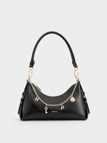 Túi Đeo Vai Ruby Lock Charm Size 26 - Đen