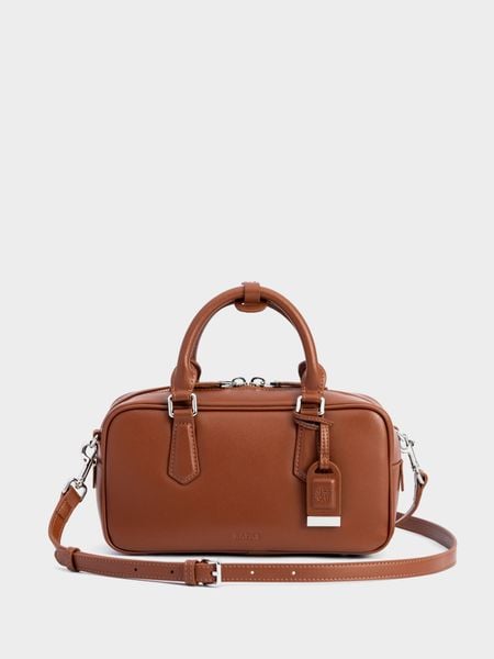 TXT Da Thật Dáng Trống Naomi Handbag Size 24 - Nâu