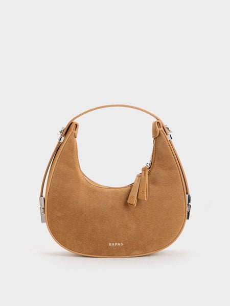 Túi Đeo Vai Hobo Đáy Tròn Size 22 - Nâu